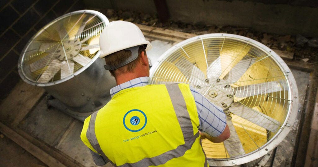 Guy fixing fan